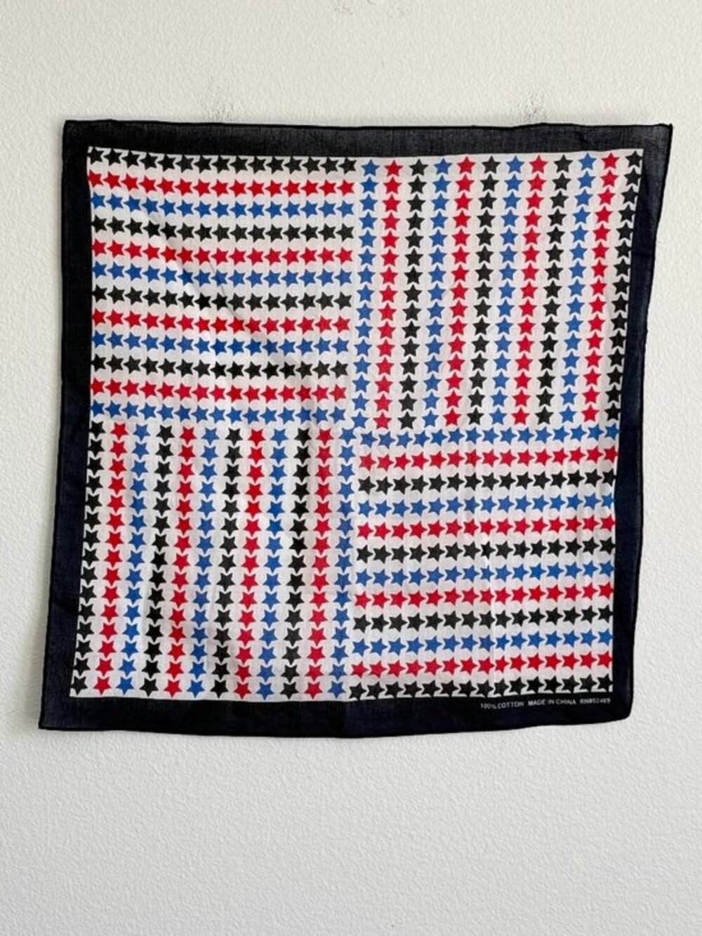 Western Star Print Bandana Scarf Americana Festival Cottagecore Baddie Cotton